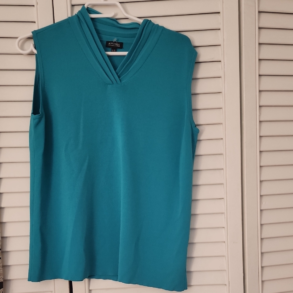 Women's Teal Sleeveless Tank Top Size Xl